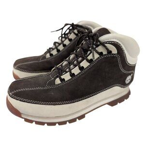 Timberland Juniors Euro Dub Boots‎ Youth 4 Brown Leather Outdoor Hiking School
